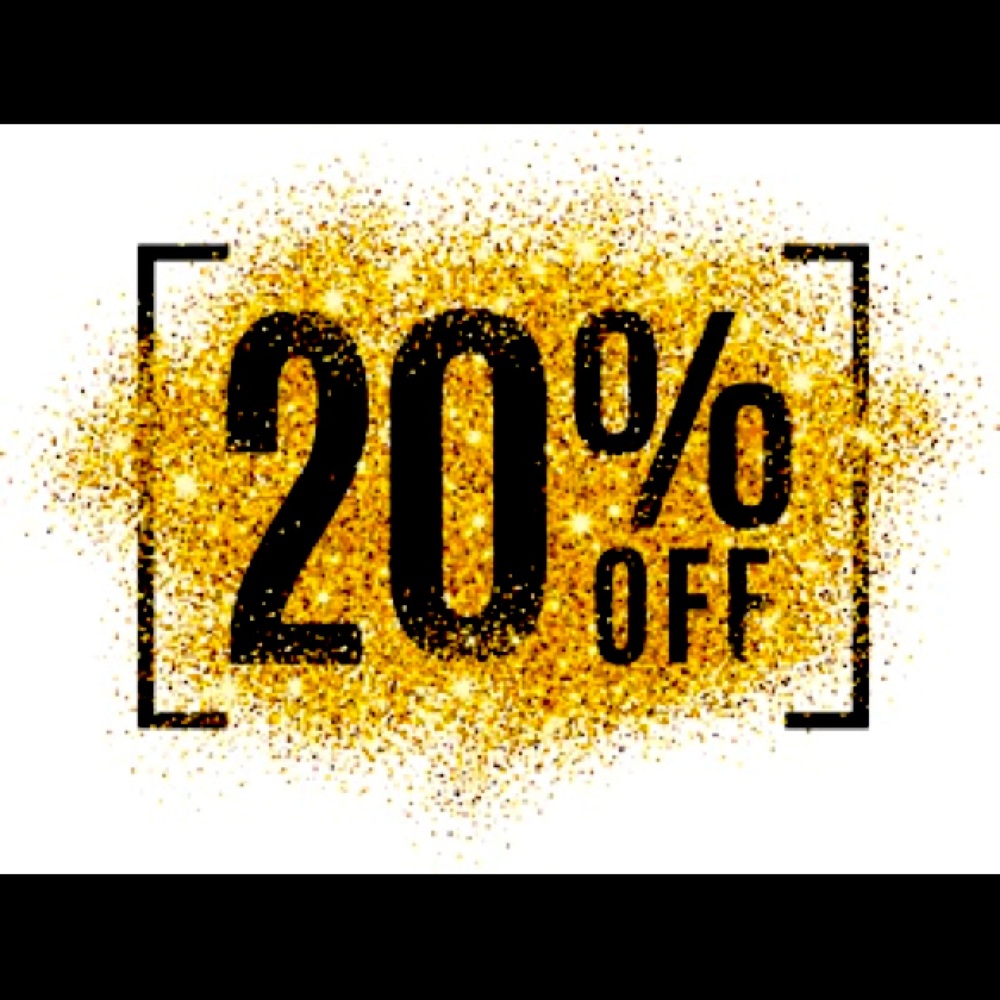 20% off for 5 dollars or more